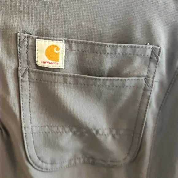 Carhartt womens Charcoal large Carhartt  force scrub top - Picture 3 of 6